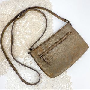 Cole Haan | Tan Gold Metallic Crossbody Purse